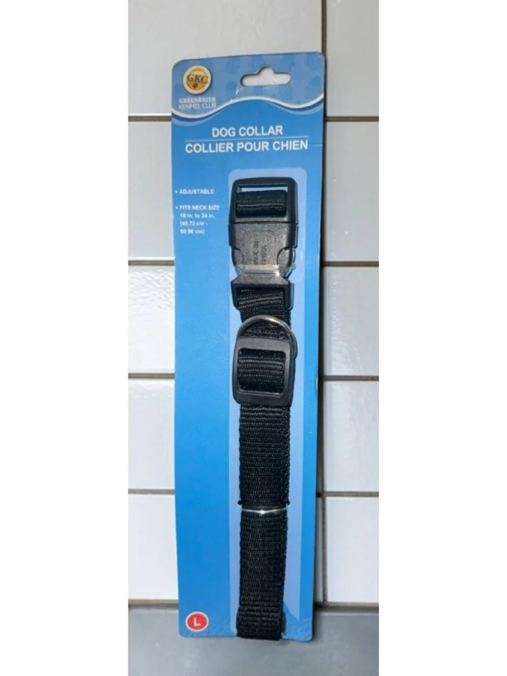 Greenbrier Kennel Club Dog Collar Solid Black Pattern